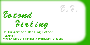 botond hirling business card